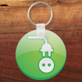 Sleutelhanger met elektrisch stopcontact symbool (Voorkant)