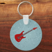 Sleutelhanger met elektrische gitaarillustratie (Voorkant)