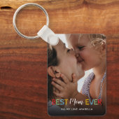 Sleutelhanger met foto 'Beste moeder ooit' (Voorkant)
