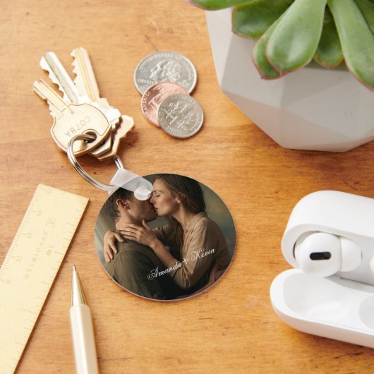 Sleutelhanger met foto en eigen naam als cadeau (Bureau)