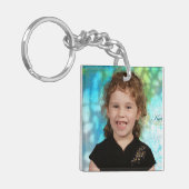 Sleutelhanger met foto van kinderen cadeau voor mo (Voorkant Links)