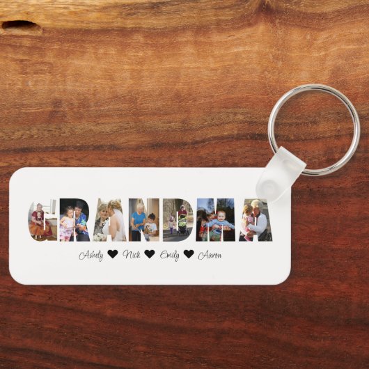 Sleutelhanger met fotocollage op Grandma's met 7 f (Voorkant)