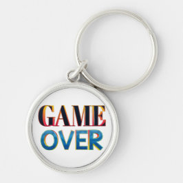 Sleutelhanger met "Game Over" in vetgedrukte, kleu