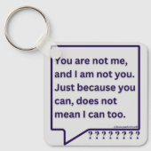 Sleutelhanger met gedachtengedicht citaat 'Jij ben (Voorkant)