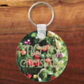 Sleutelhanger met gedecormeerde kerstbomen (Voorkant)