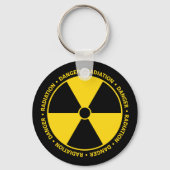 Sleutelhanger met geel stralingssymbool (Voorkant)