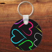 Sleutelhanger met gekleurde harten (Voorkant)