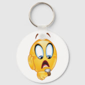 Sleutelhanger met gestrest emoji (Voorkant)