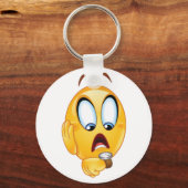 Sleutelhanger met gestrest emoji (Voorkant)