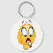 Sleutelhanger met gestrest emoji (Achterkant)