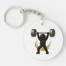 Sleutelhanger met gewichtheffen ontwerp – Gym & Fi