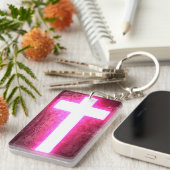 Sleutelhanger met gloeiroze dwarsbalk (Voorkant Rechts)