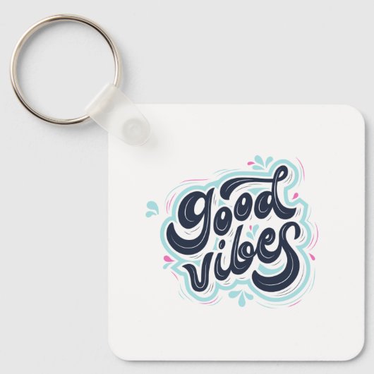 Sleutelhanger met Goede Vibes (Voorkant)