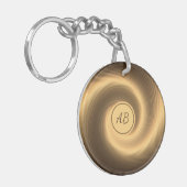 Sleutelhanger met gouden spiraalstructuur (Voorkant Links)