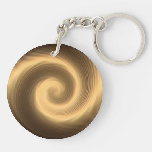 Sleutelhanger met gouden spiraalstructuur (Achterkant)