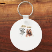 Sleutelhanger met grappig gesprek tussen beer en h (Voorkant)