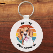 Sleutelhanger met grappige Beagle-uitspraak (Voorkant)