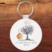 Sleutelhanger met handgetekende reuzenperzikbomen (Voorkant)