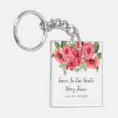 Sleutelhanger met herdenkingsfoto voor overledene (Voorkant Links)