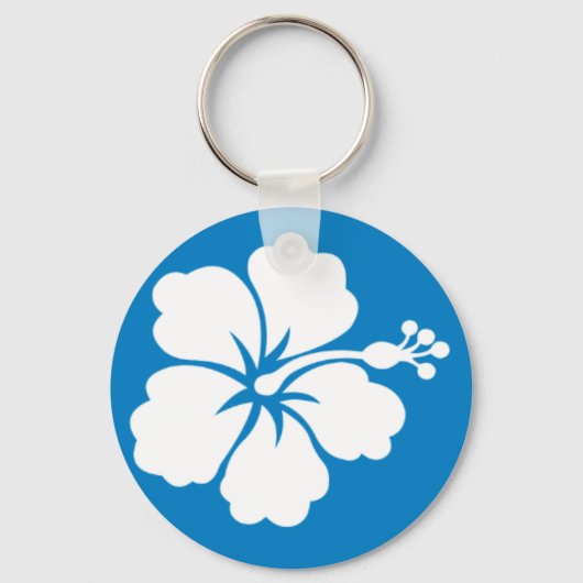 Sleutelhanger met Hibiscus Design (Voorkant)