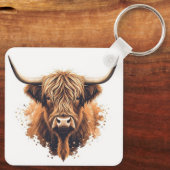 Sleutelhanger met Highland Koe (Achterkant)