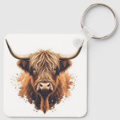 Sleutelhanger met Highland Koe (Achterkant)