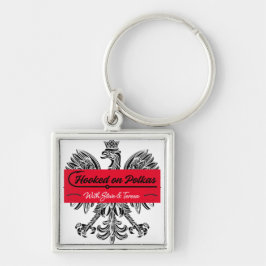 Sleutelhanger met Hooked on Polkas-logo