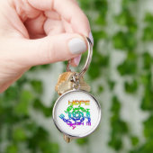 Sleutelhanger met HOPE, geschreven in multicolor (Hand)