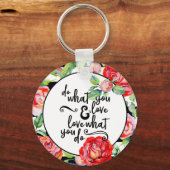 Sleutelhanger met inspirerende quote Rozen Motiver (Voorkant)
