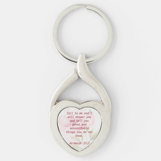 sleutelhanger met Jeremia 33:3 (Voorkant)