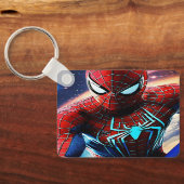 Sleutelhanger met joker en Spyder man print. (Achterkant)
