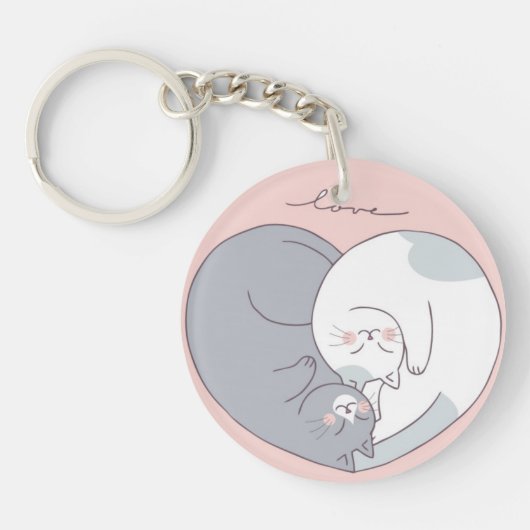 Sleutelhanger met kattenliefde (Voorkant)