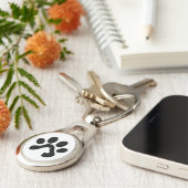 Sleutelhanger met kattenpootafdruk, cadeau idee (Zijkant)