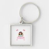 Sleutelhanger met leuk meisje (Voorkant)