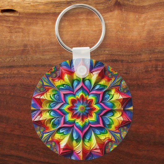 Sleutelhanger met LGBTQ kleuren ontwerp (Voorkant)