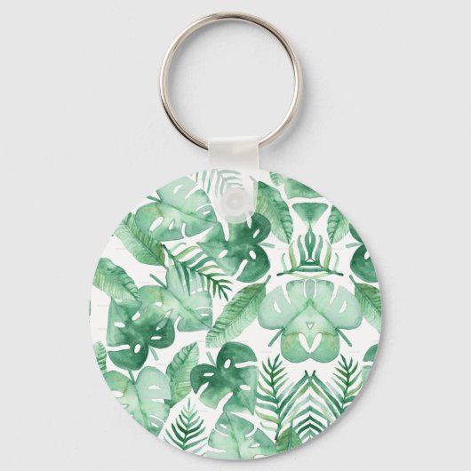 Sleutelhanger met lichte handpalm Leaf Print Party (Voorkant)