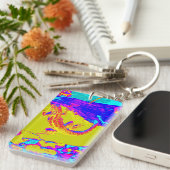 sleutelhanger met meerkleurige hagedis (Voorkant Rechts)