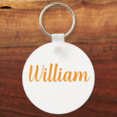 Sleutelhanger met metalen ring met de naam William (Voorkant)