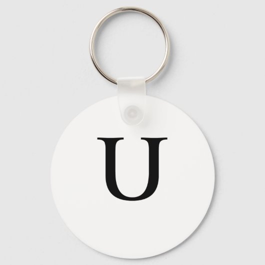 Sleutelhanger met monogram letter U (Voorkant)
