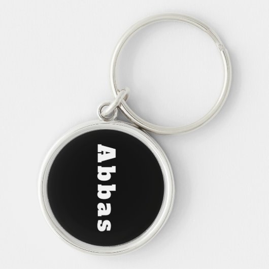 Sleutelhanger met naam Abbas (Voorkant)