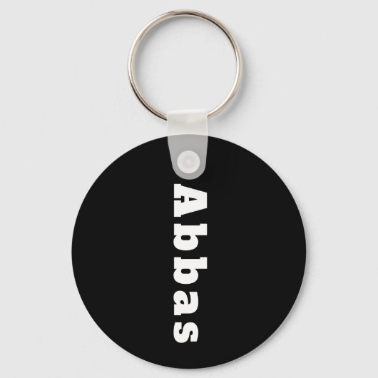 Sleutelhanger met naam Abbas (Voorkant)