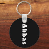 Sleutelhanger met naam Abbas (Achterkant)