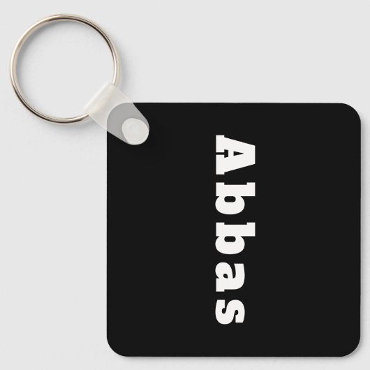 Sleutelhanger met naam Abbas (Voorkant)