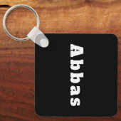 Sleutelhanger met naam Abbas (Voorkant)