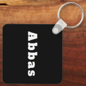 Sleutelhanger met naam Abbas (Achterkant)