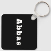 Sleutelhanger met naam Abbas (Achterkant)