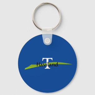 Sleutelhanger met Naam en Initiaal Blue HAMbyWG