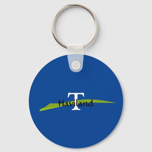 Sleutelhanger met Naam en Initiaal Blue HAMbyWG (Voorkant)