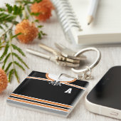 Sleutelhanger met naam en nummer van ijshockeyshir (Voorkant Rechts)