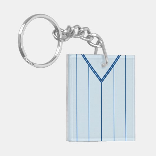 Sleutelhanger met naam & nummer van shirt, Voetbal (Voorkant Links)